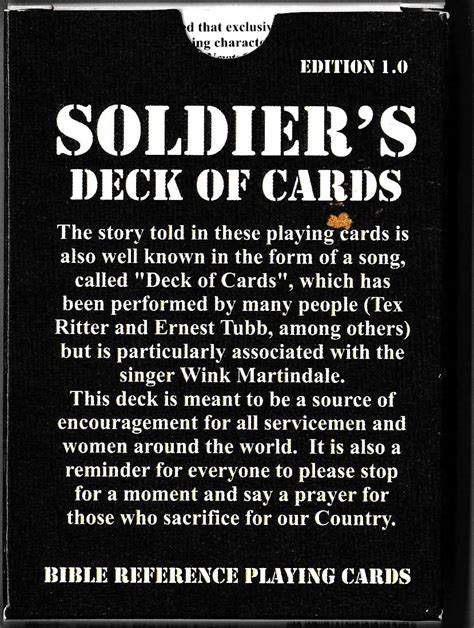 song about deck of cards|soldier deck of cards lyrics.